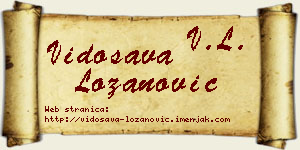 Vidosava Lozanović vizit kartica